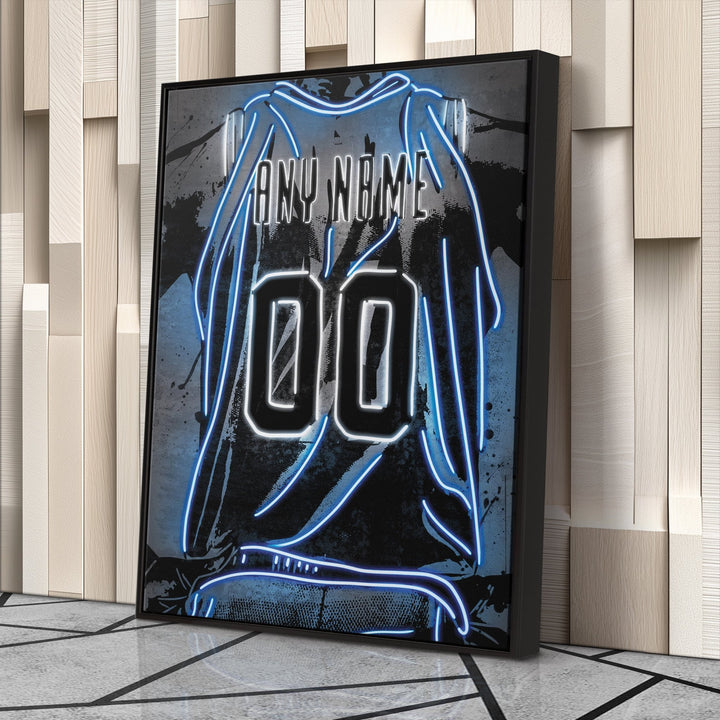 Dallas Mavericks Custom Jersey Canvas | Neon Wall Art - CanvasNeon