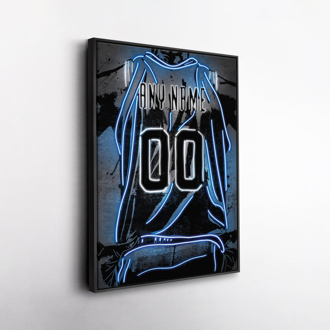 Dallas Mavericks Custom Jersey Canvas | Neon Wall Art - CanvasNeon