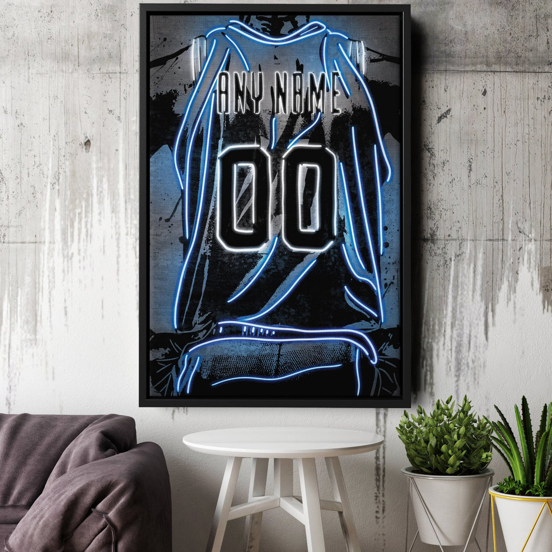 Dallas Mavericks Custom Jersey Canvas | Neon Wall Art - CanvasNeon