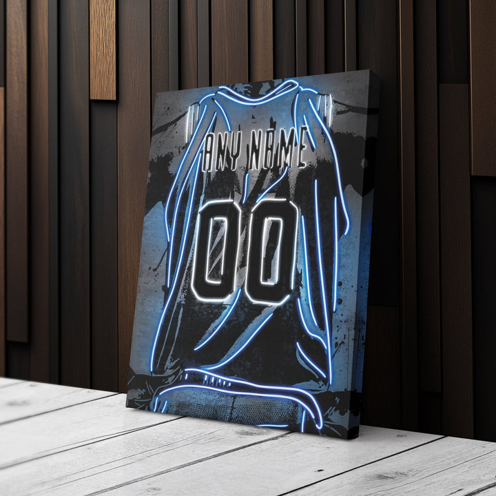 Dallas Mavericks Custom Jersey Canvas | Neon Wall Art - CanvasNeon
