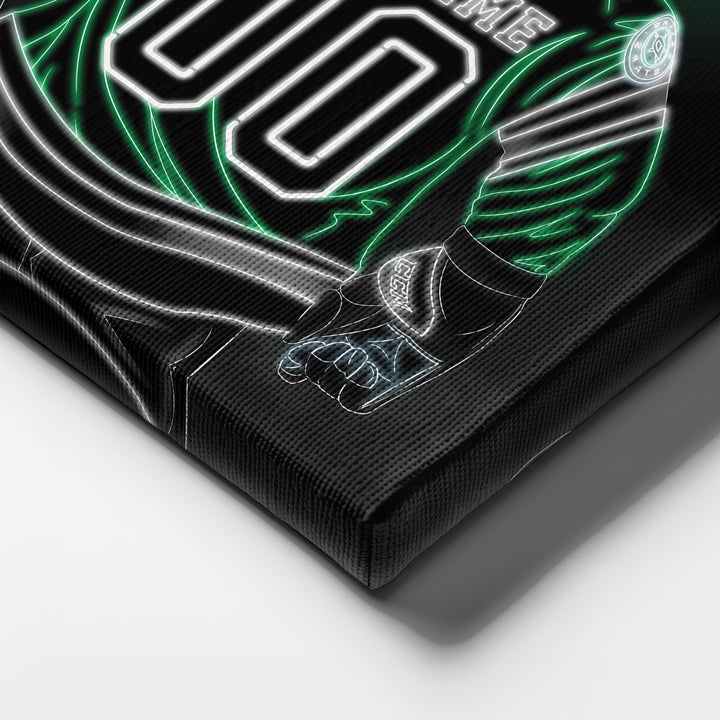 Dallas Stars Personalized Jersey Canvas | Neon Wall Art - CanvasNeon