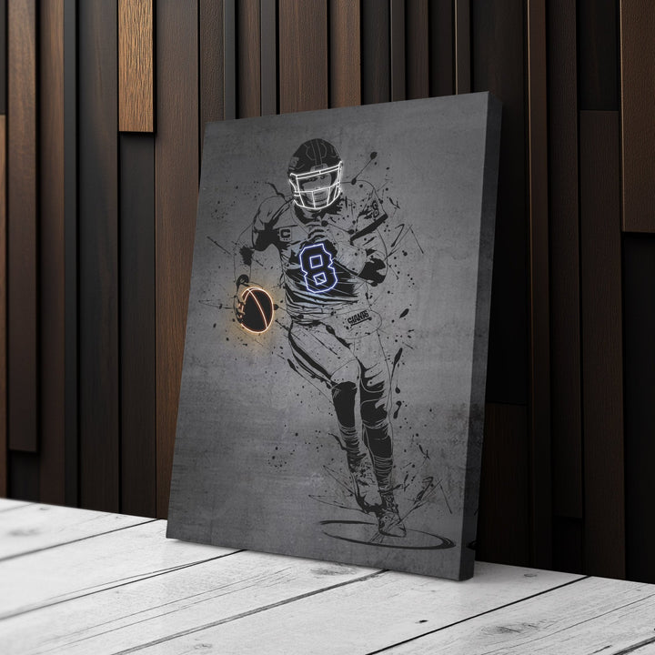 Daniel Jones Neon Canvas Art | Modern Wall Decor for Giants Fans - CanvasNeon