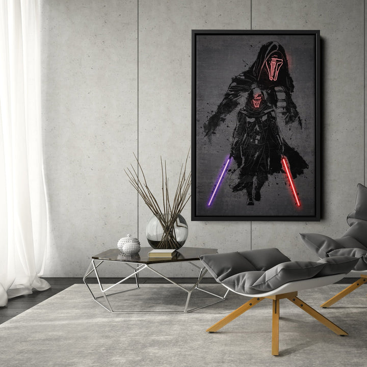 Darth Revan Canvas | Star Wars Neon Wall Art - CanvasNeon