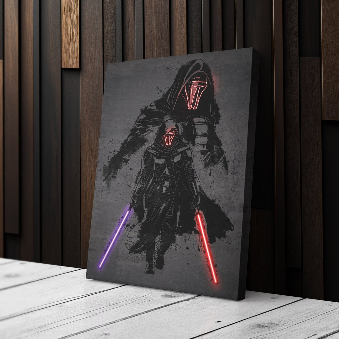 Darth Revan Canvas | Star Wars Neon Wall Art - CanvasNeon