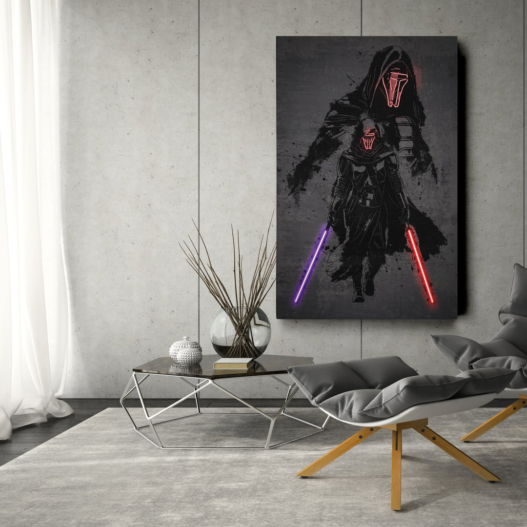 Darth Revan Canvas | Star Wars Neon Wall Art - CanvasNeon