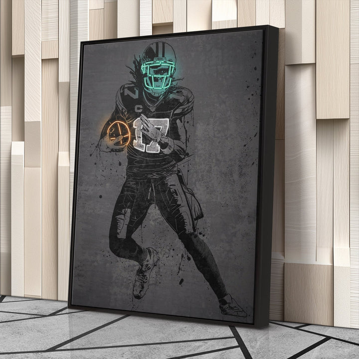 Davante Adams Neon Canvas Art | Modern Wall Decor for Packers Fans - CanvasNeon