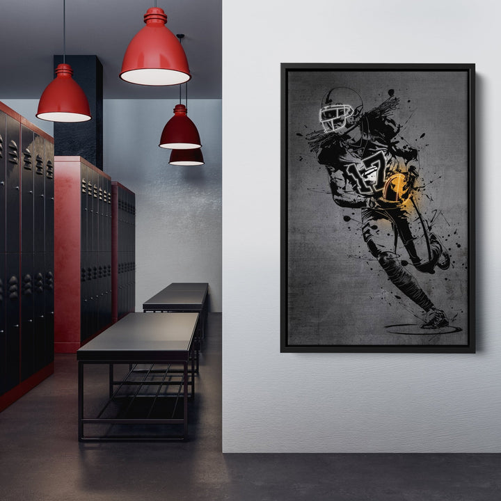 Davante Adams Neon Canvas Art | Modern Wall Decor for Raiders Fans - CanvasNeon