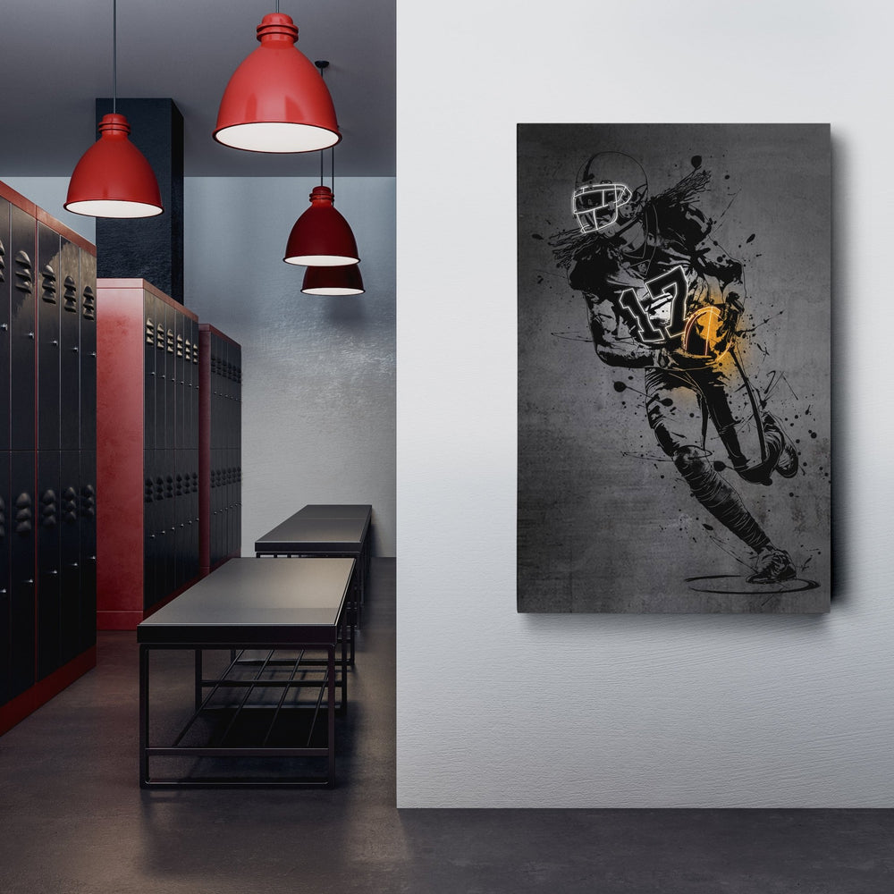 Davante Adams Neon Canvas Art | Modern Wall Decor for Raiders Fans - CanvasNeon