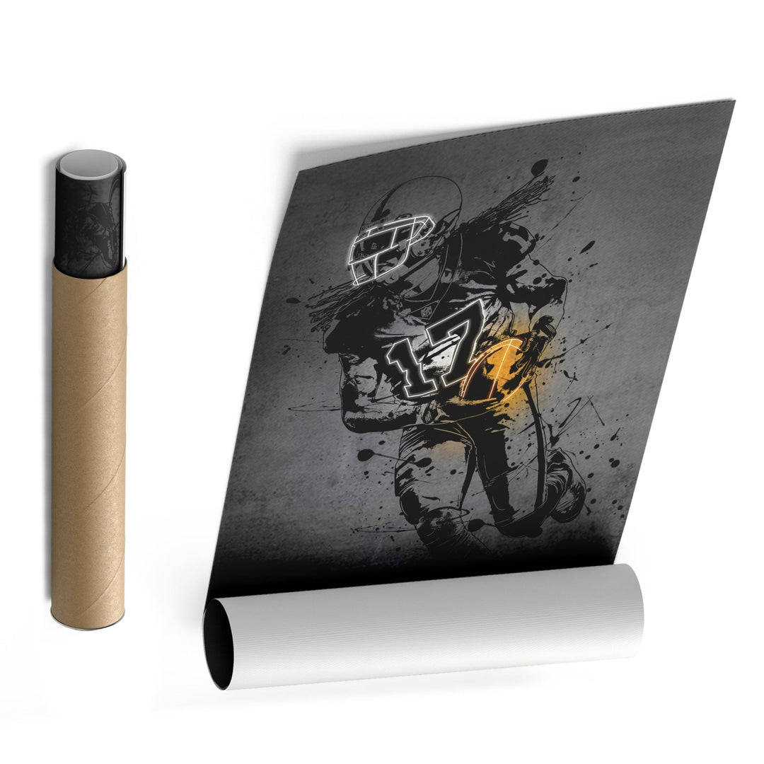 Davante Adams Neon Canvas Art | Modern Wall Decor for Raiders Fans - CanvasNeon