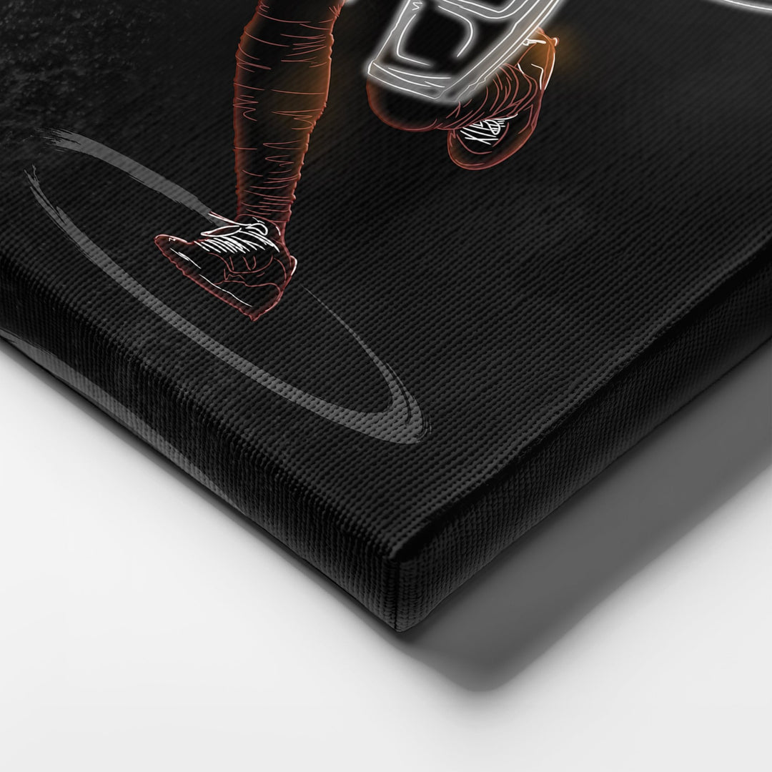 Davante Adams Neon Canvas Art | Raiders Wall Decor - CanvasNeon