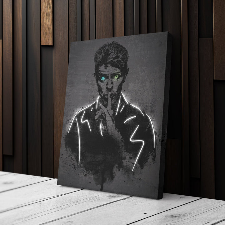 David Bowie Neon Canvas Art | Music Wall Decor - CanvasNeon