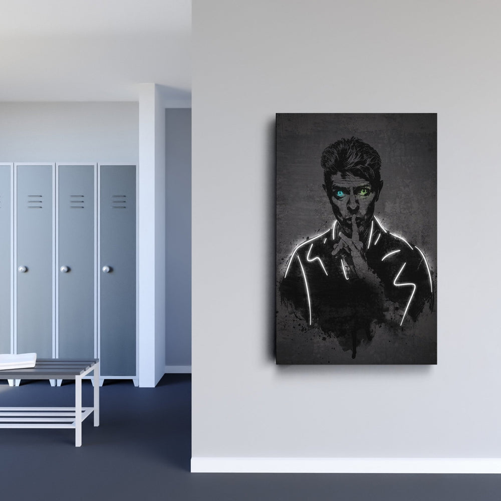 David Bowie Neon Canvas Art | Music Wall Decor - CanvasNeon