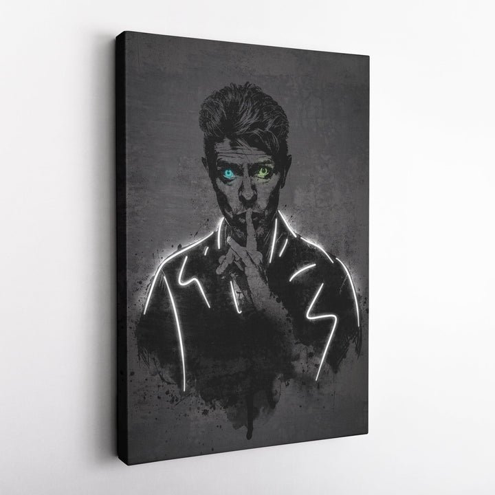 David Bowie Neon Canvas Art | Music Wall Decor - CanvasNeon