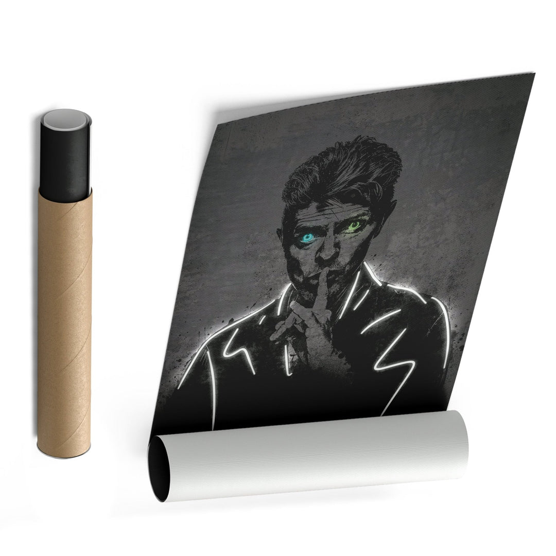 David Bowie Neon Canvas Art | Music Wall Decor - CanvasNeon