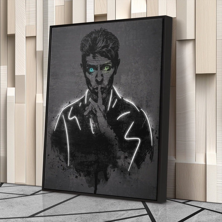 David Bowie Neon Canvas Art | Music Wall Decor - CanvasNeon