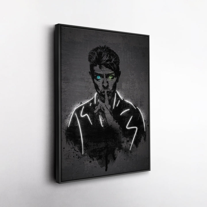David Bowie Neon Canvas Art | Music Wall Decor - CanvasNeon