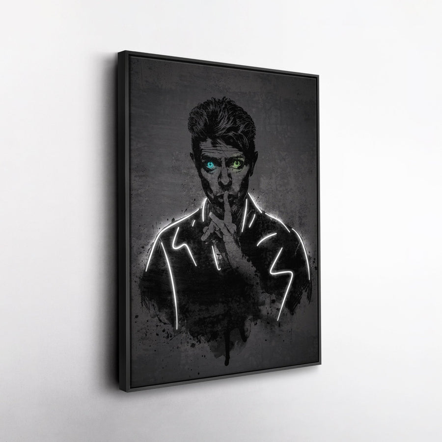 David Bowie Neon Canvas Art | Music Wall Decor - CanvasNeon