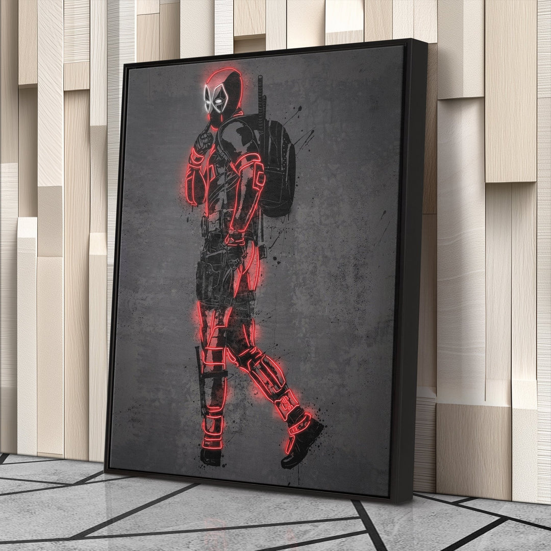 Deadpool Canvas | Marvel Neon Wall Art - CanvasNeon