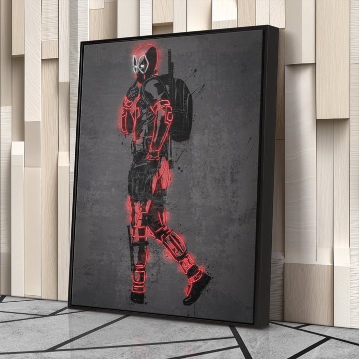 Deadpool Canvas | Marvel Neon Wall Art - CanvasNeon