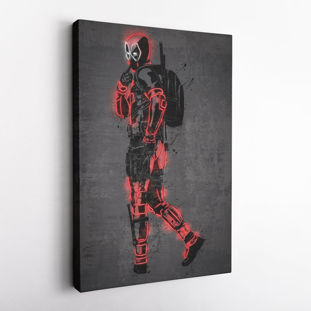 Deadpool Canvas | Marvel Neon Wall Art - CanvasNeon