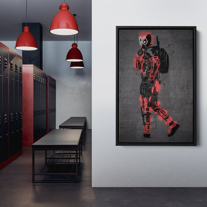 Deadpool Canvas | Marvel Neon Wall Art - CanvasNeon