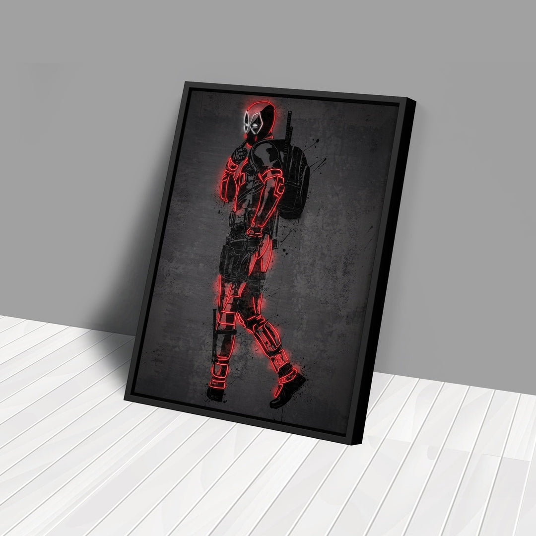 Deadpool Canvas | Marvel Neon Wall Art - CanvasNeon