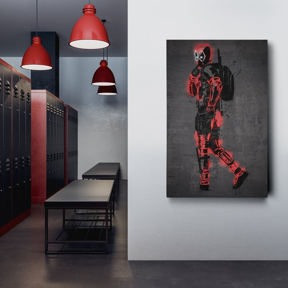 Deadpool Canvas | Marvel Neon Wall Art - CanvasNeon