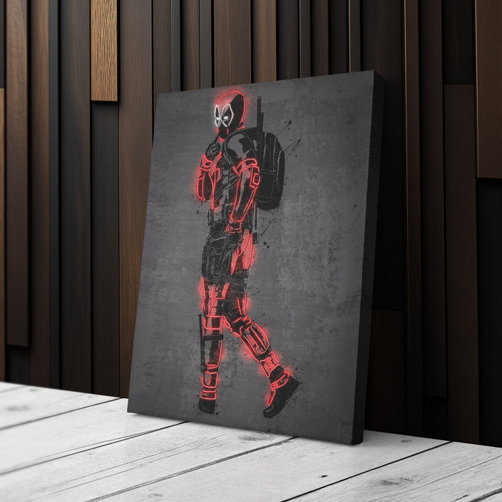 Deadpool Canvas | Marvel Neon Wall Art - CanvasNeon