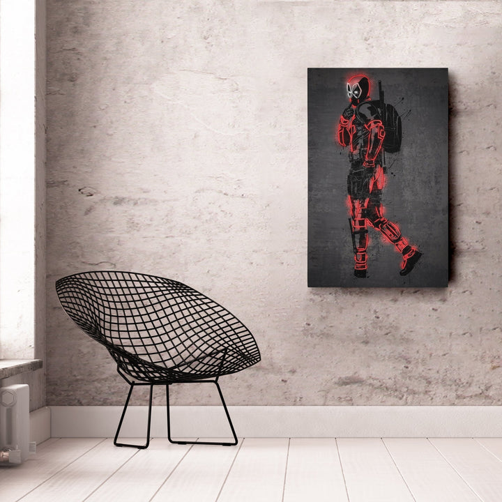 Deadpool Canvas | Marvel Neon Wall Art - CanvasNeon