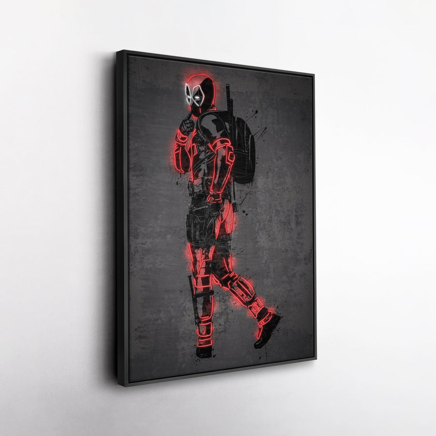 Deadpool Canvas | Marvel Neon Wall Art - CanvasNeon
