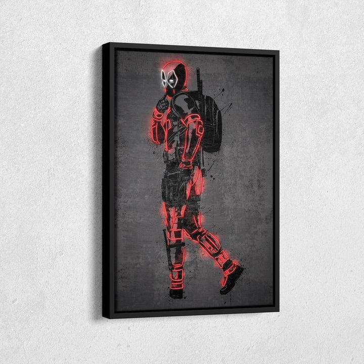 Deadpool Canvas | Marvel Neon Wall Art - CanvasNeon