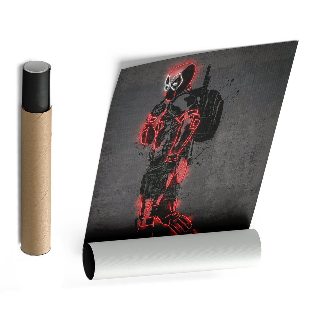 Deadpool Canvas | Marvel Neon Wall Art - CanvasNeon
