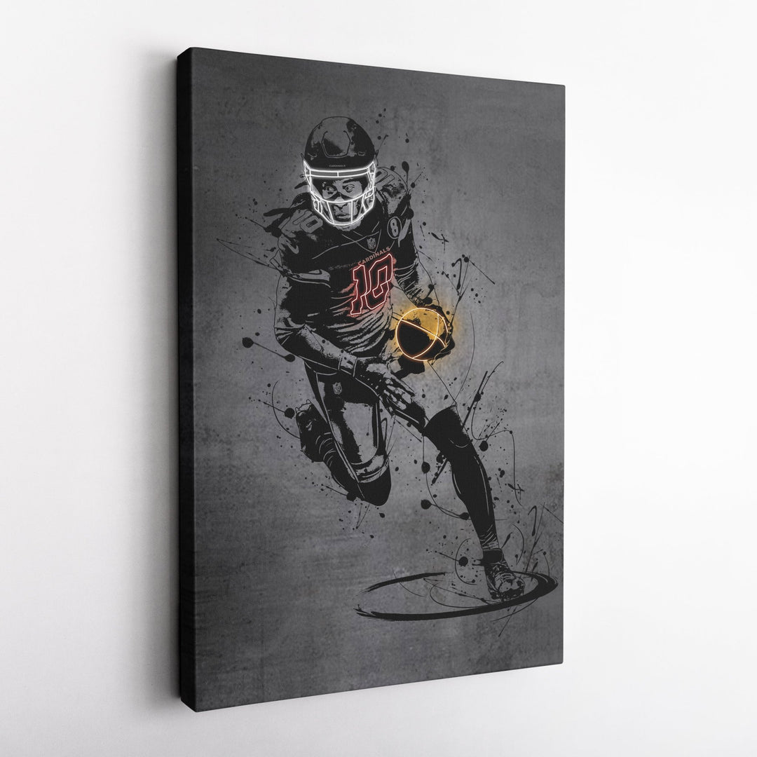 DeAndre Hopkins Neon Canvas Art | Modern Wall Decor for Cardinals Fans - CanvasNeon