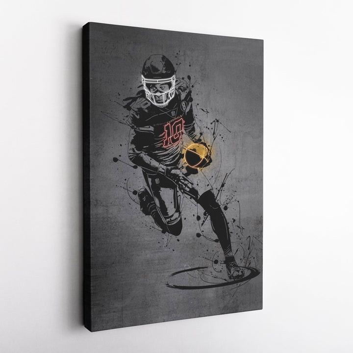 DeAndre Hopkins Neon Canvas Art | Modern Wall Decor for Cardinals Fans - CanvasNeon