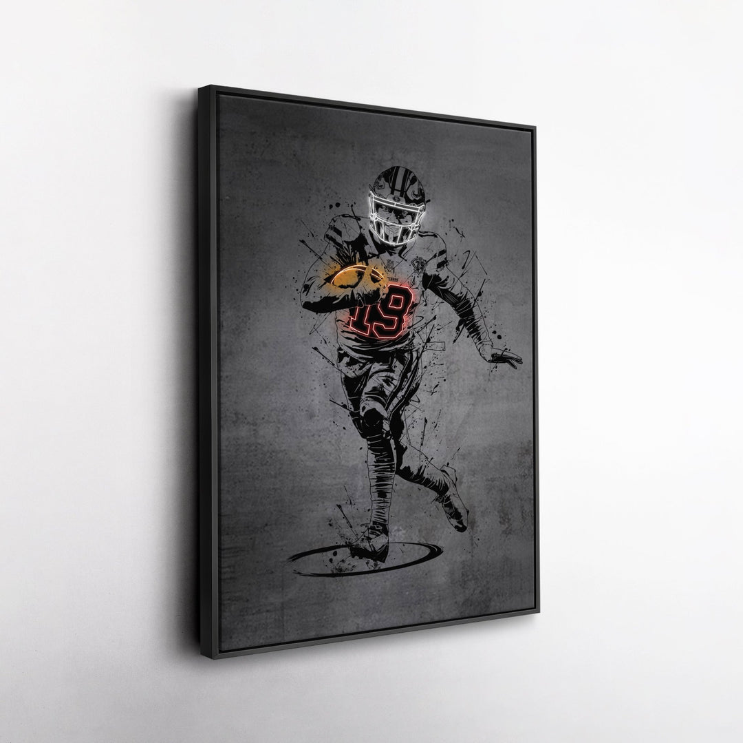 Deebo Samuel Neon Canvas Art | Modern Wall Decor for 49ers Fans - CanvasNeon