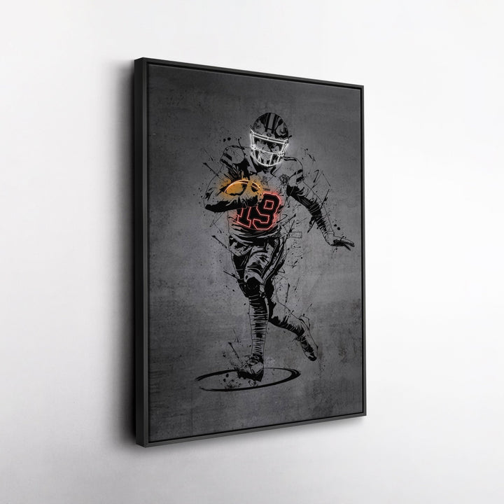 Deebo Samuel Neon Canvas Art | Modern Wall Decor for 49ers Fans - CanvasNeon