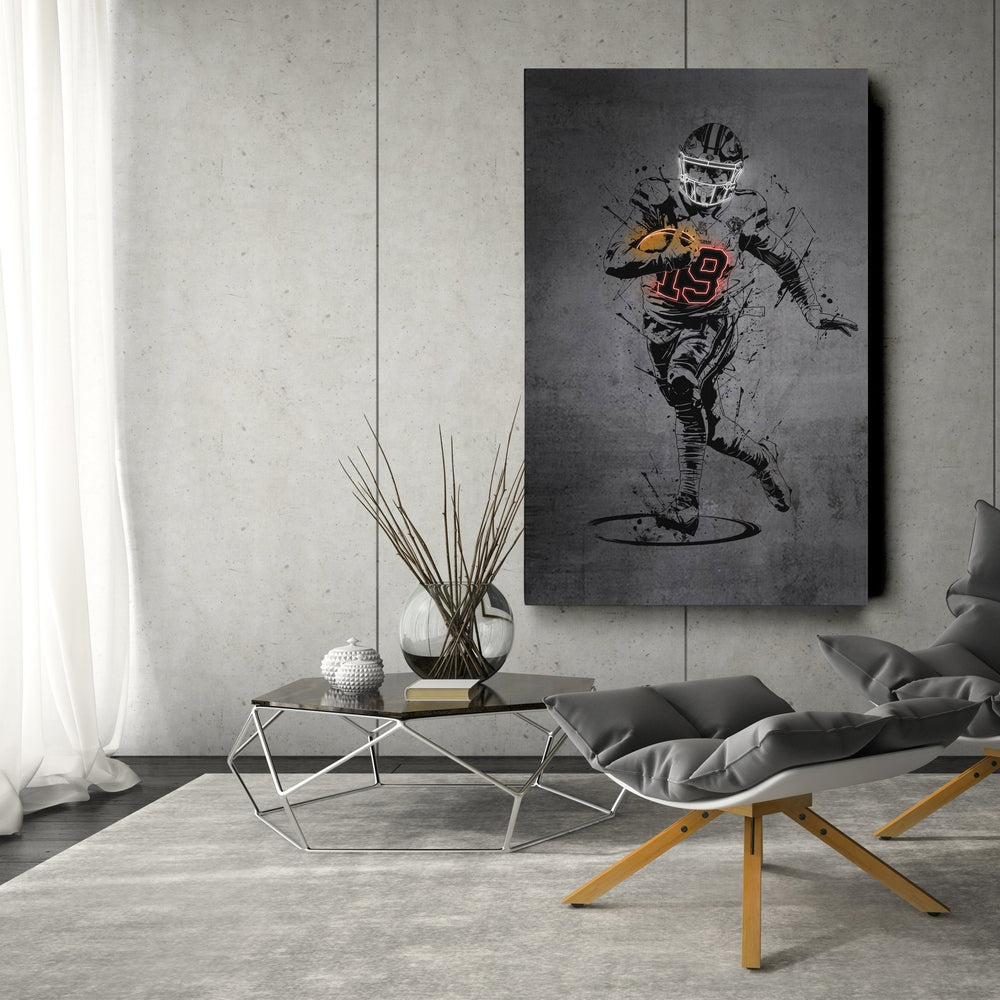 Deebo Samuel Neon Canvas Art | Modern Wall Decor for 49ers Fans - CanvasNeon