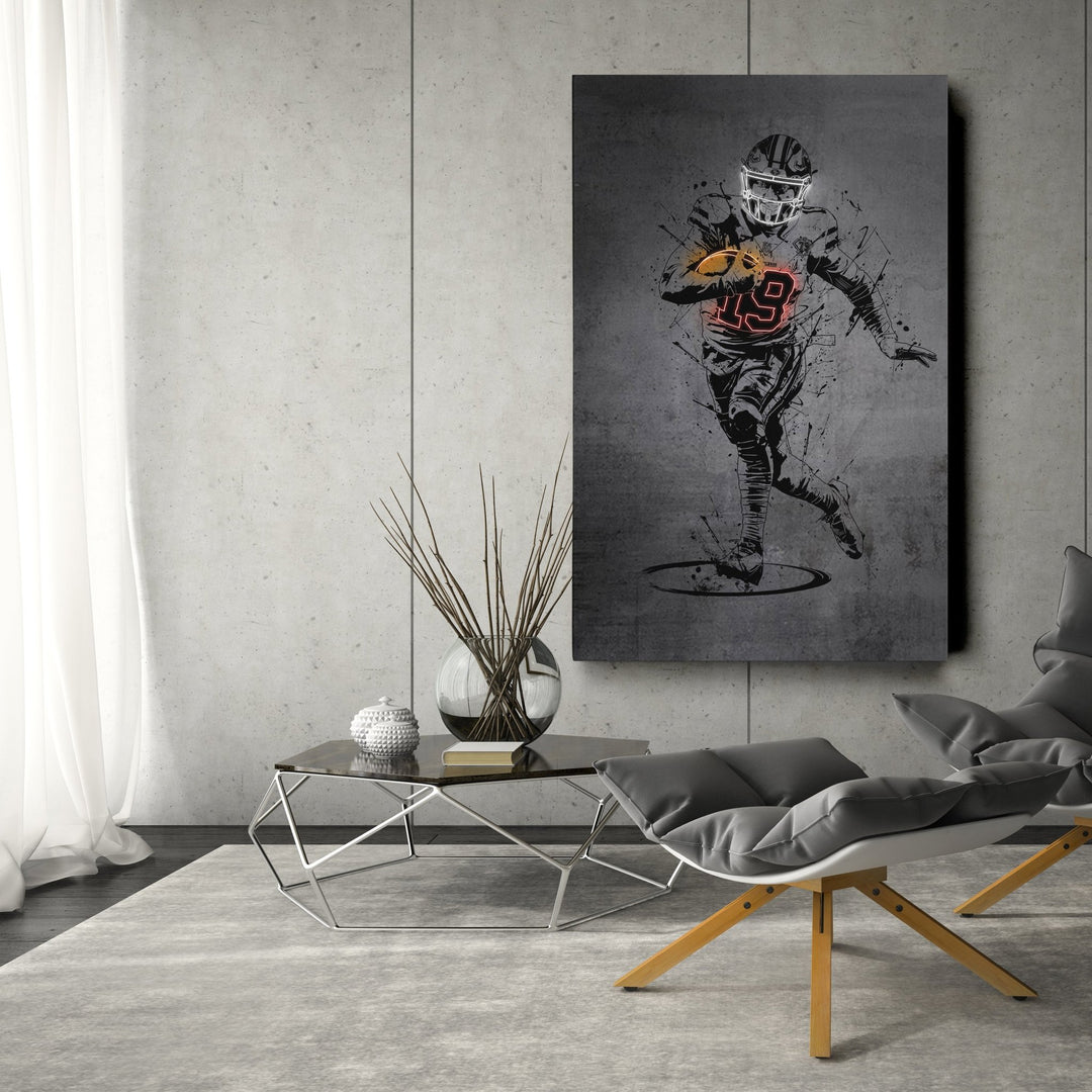 Deebo Samuel Neon Canvas Art | Modern Wall Decor for 49ers Fans - CanvasNeon