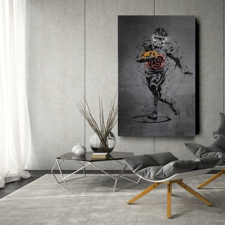 Deebo Samuel Neon Canvas Art | Modern Wall Decor for 49ers Fans - CanvasNeon
