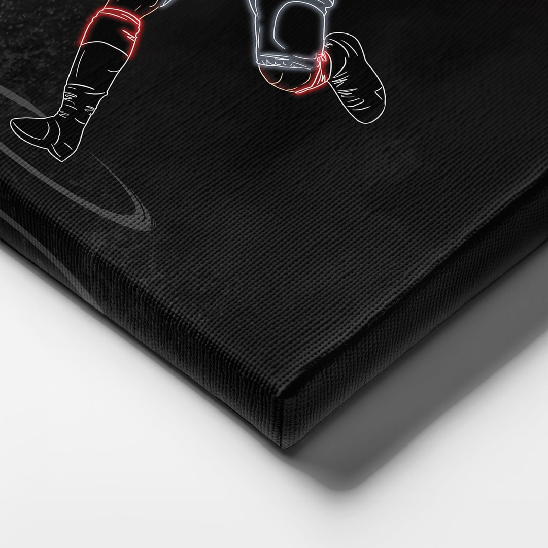 Deion Sanders Neon Canvas Art | Falcons Wall Decor - CanvasNeon