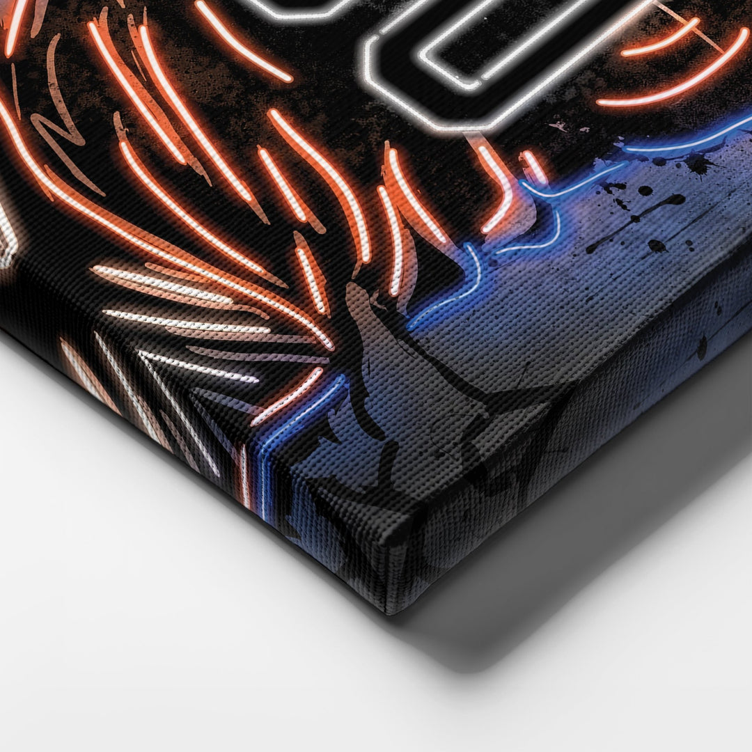 Denver Broncos Custom Jersey Canvas | Neon Wall Art - CanvasNeon