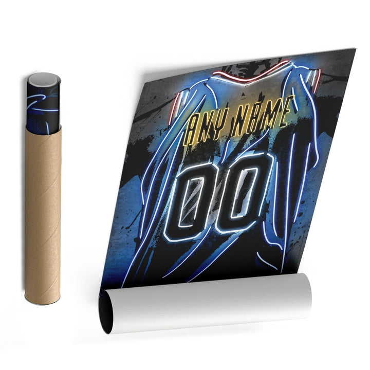 Denver Nuggets Custom Jersey Canvas | Neon Wall Art - CanvasNeon
