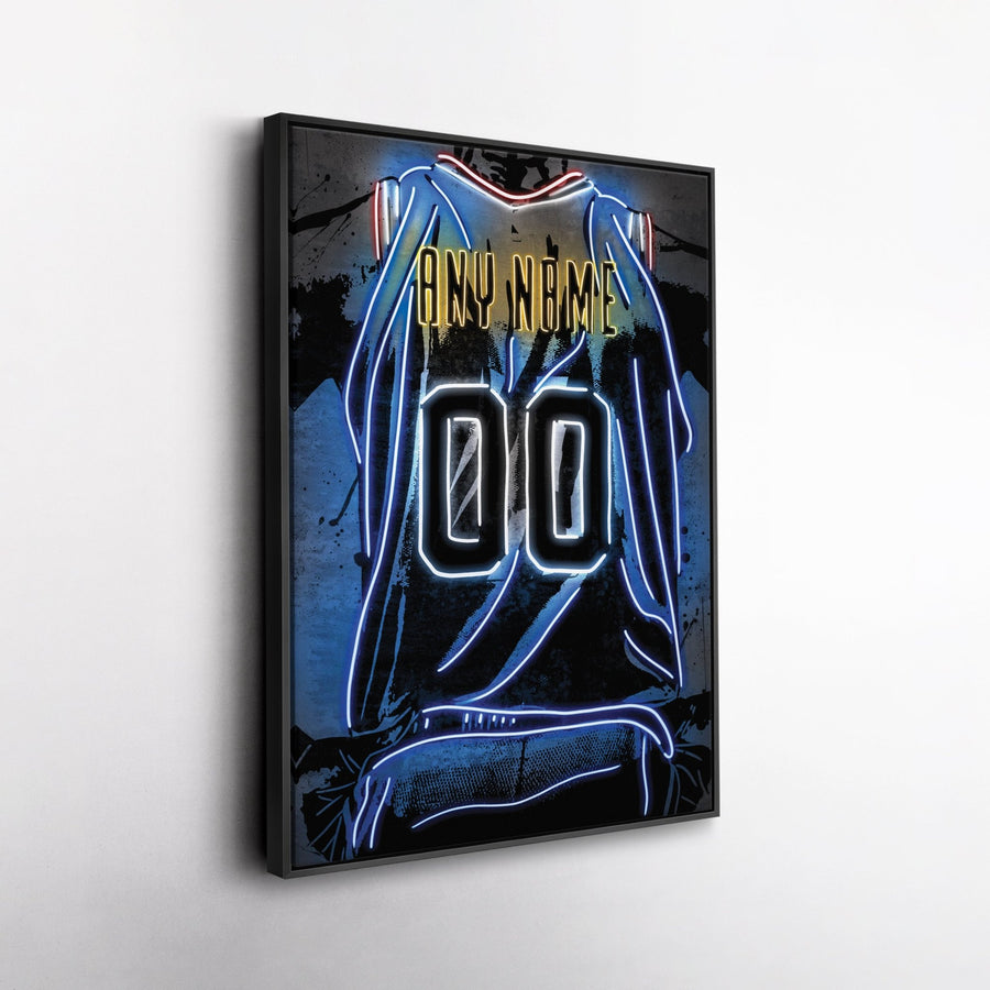 Denver Nuggets Custom Jersey Canvas | Neon Wall Art - CanvasNeon