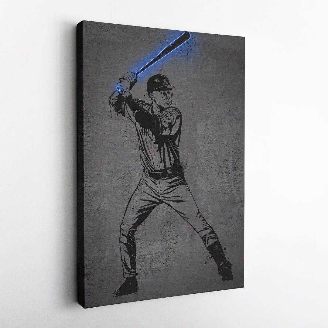 Derek Jeter Neon Canvas Art | Modern Wall Decor for Yankees Fans - CanvasNeon