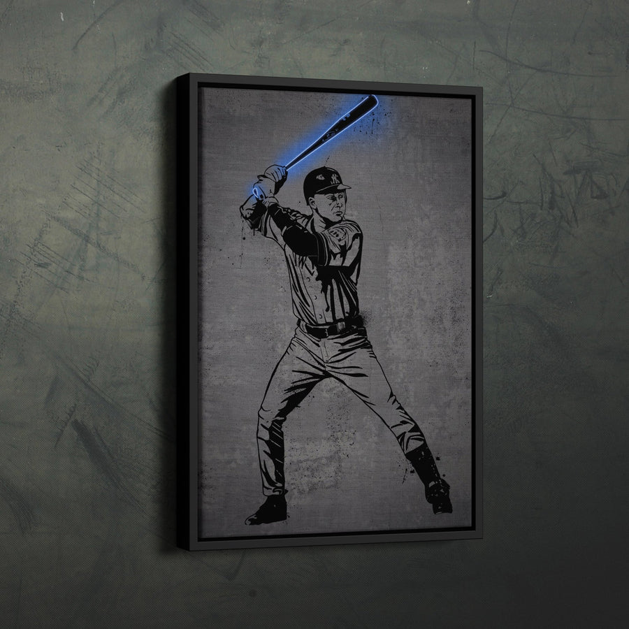 Derek Jeter Neon Canvas Art | Modern Wall Decor for Yankees Fans - CanvasNeon