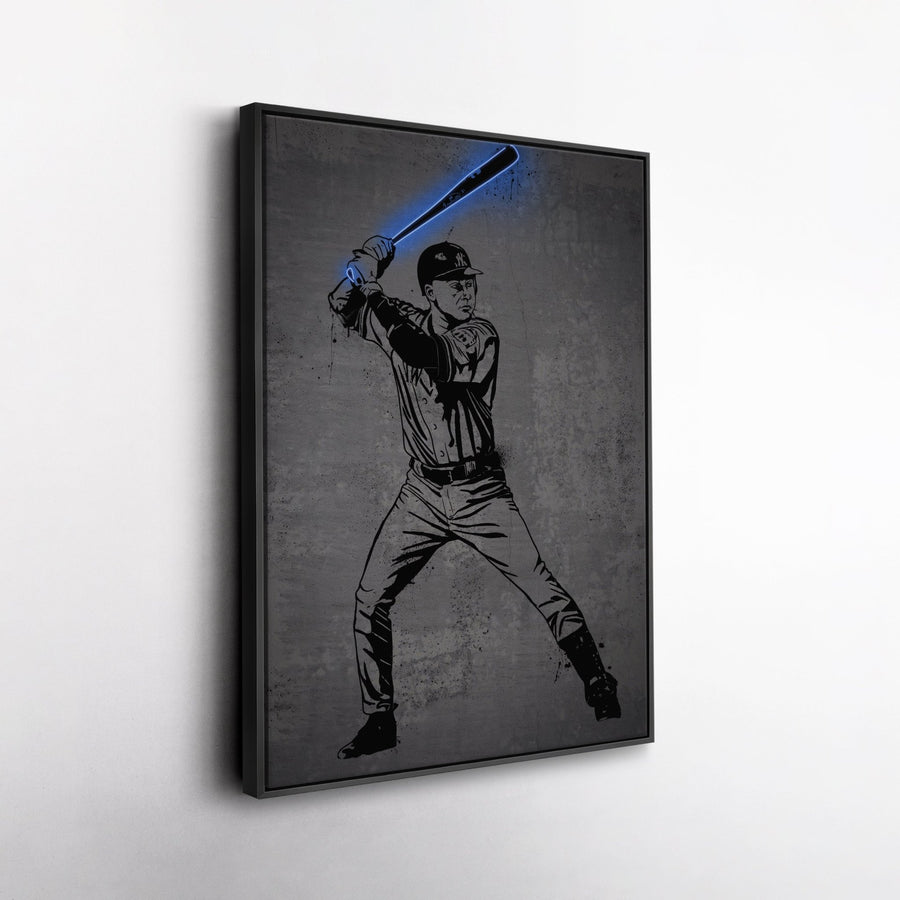 Derek Jeter Neon Canvas Art | Modern Wall Decor for Yankees Fans - CanvasNeon