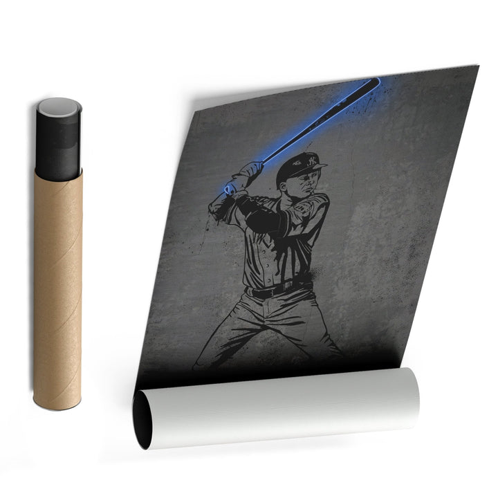 Derek Jeter Neon Canvas Art | Modern Wall Decor for Yankees Fans - CanvasNeon