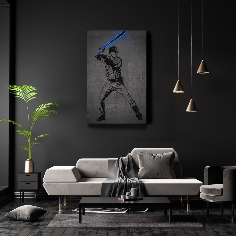 Derek Jeter Neon Canvas Art | Modern Wall Decor for Yankees Fans - CanvasNeon