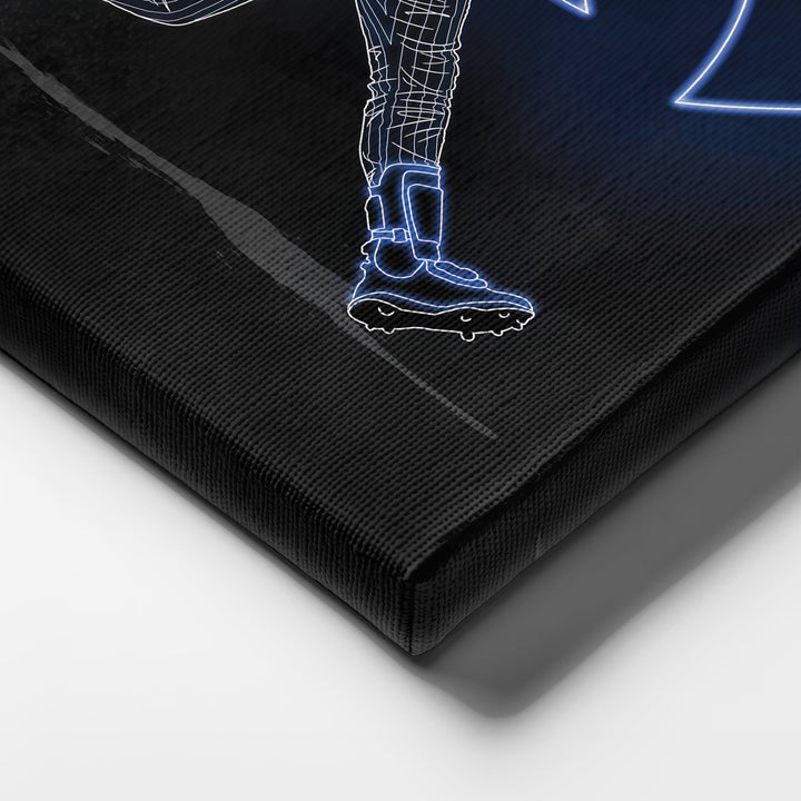 Derek Jeter Neon Canvas Art | Yankees Wall Decor - CanvasNeon