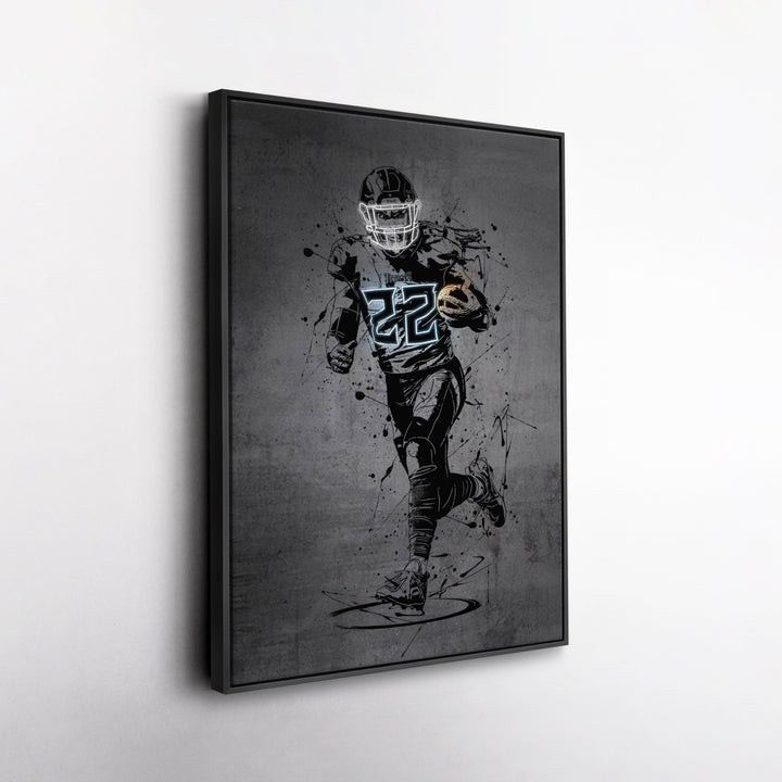 Derrick Henry Neon Canvas Art | Modern Wall Decor for Titans Fans - CanvasNeon